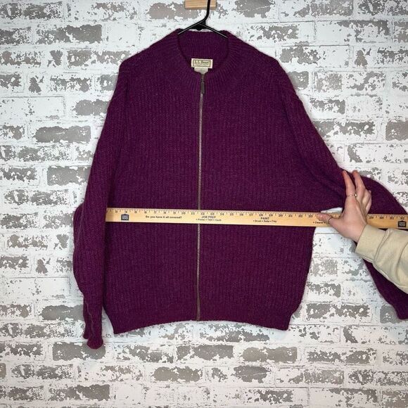 L.L. Bean | women vintage purple wool and alpac sweater with zipper - Picture 6 of 11